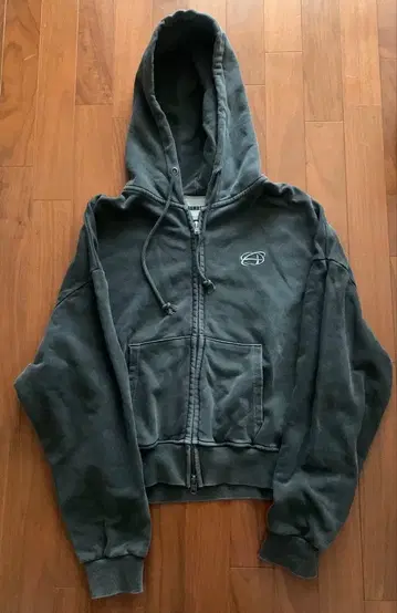 ADAMASTE 피그먼트 더블 지퍼 후디 사이즈 M