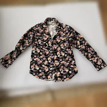 꽃무늬 긴팔 셔츠 블랙 베이스 다색