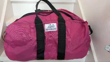 그레고리 구형 로고 보라색 택 보스턴 백