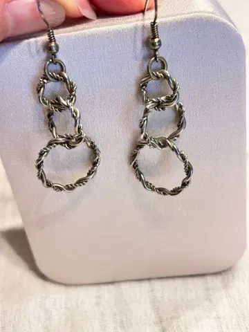 트위스트 디자인 후프 귀걸이 약 5cm