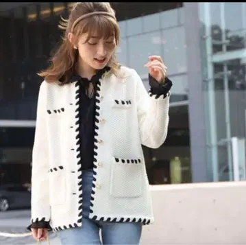 Apuweiser riche 컬러 디자인 니트 자켓