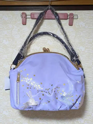 자수 가마구치 숄더 토트백 토끼