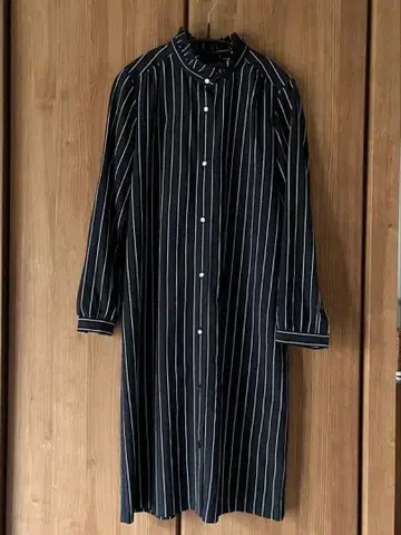 스트라이프 셔츠 원피스 긴팔