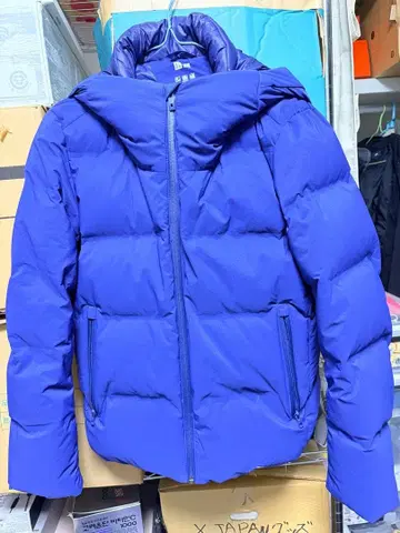 유니클로 심리스 다운 후드티 남성용 XS