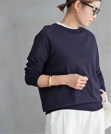 Deuxieme Classe OPTIMO 크루넥 풀오버 네이비