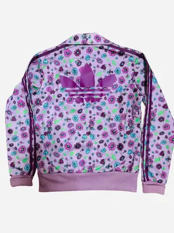 adidas 꽃무늬 집업 저리 새상품급 S