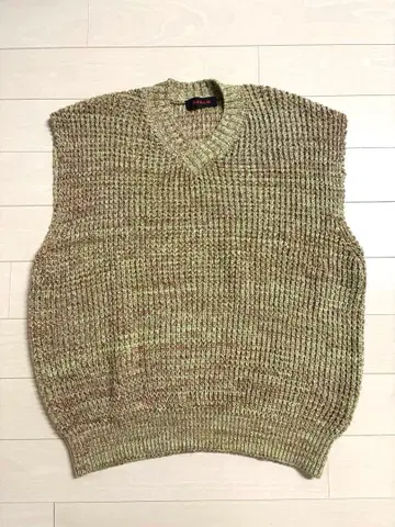 CABaN (캐번) 코튼 캐시미어 와플 MIX V넥 베스트