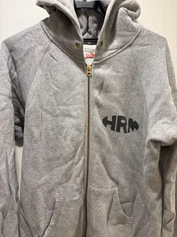 [신착] HRM 풀 집업 후드 부착 후드티 그레이
