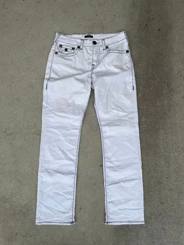 true religion white denim ricky 34