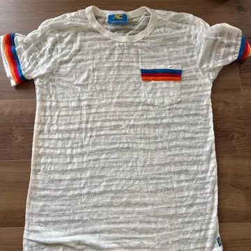 스트라이프 소매 포켓 티셔츠