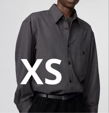 [ 완판템 ] 트윌 워크 오버 사이즈 셔츠 긴팔 XS 다크 그레이