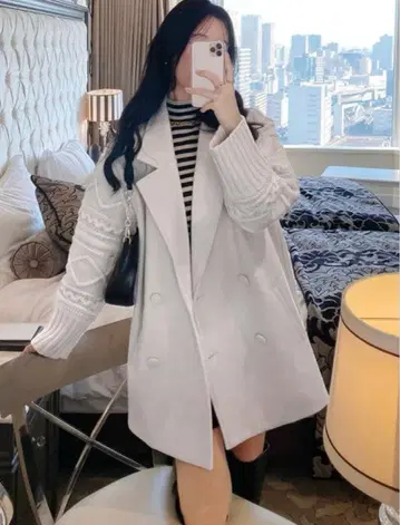 GRL 그레일 암 니트 코트