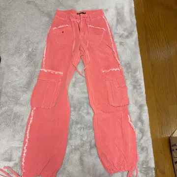 Desigual 핑크 카고 팬츠 XS