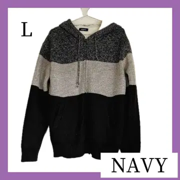 NAVY 보아 안감 자켓 후드티