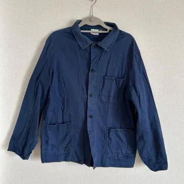 네이비 코튼 워크 자켓