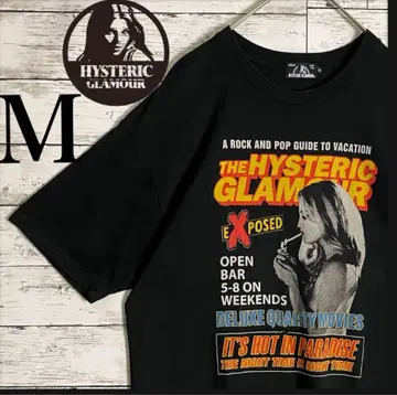 HYSTERIC GLAMOUR 그래픽 T셔츠 M 사이즈 블랙