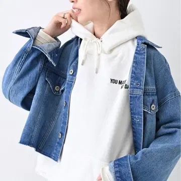 슬로브 이에나 후디 후드티 크롭 후드 맨투맨 화이트