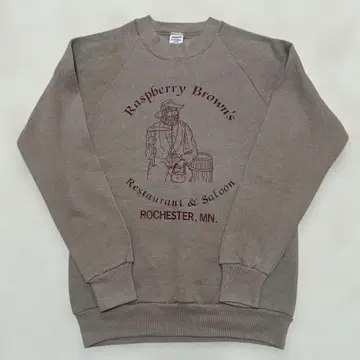 80s Raspberry Brown's 맨투맨 USA 제조