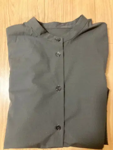 iCB 그레이 스탠드 카라 셔츠 M 사이즈