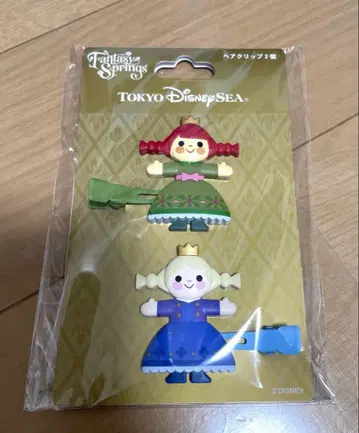 디즈니씨 판타지 스프링스 아나와 눈의 여왕 헤어 클립 2개