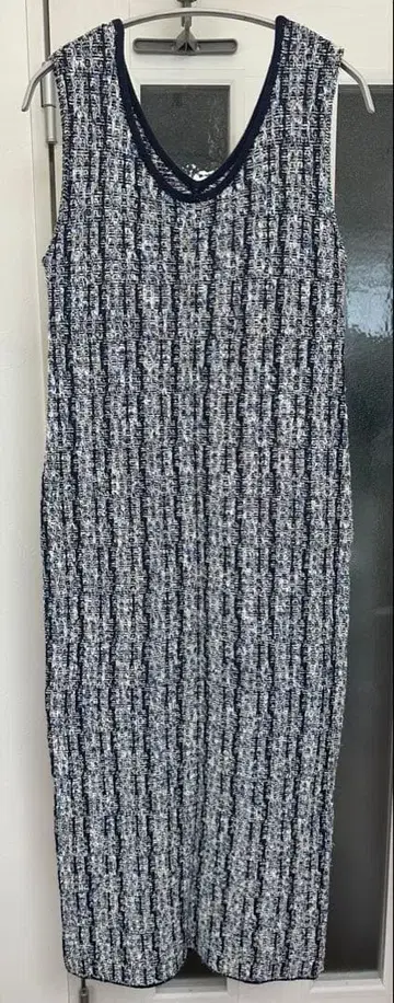 LAGUNAMOON 트위드 니트 원피스 슬리브리스 롱