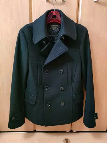 블랙 울 피코트 더블 브레스트 뱅퀴시 Vanquish