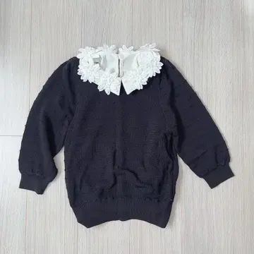 슈프림라라 옷깃 플라워 니트