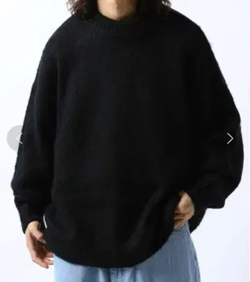 FREAK'S STORE 블랙 크루넥 니트