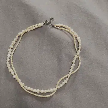 2연 펄 목걸이