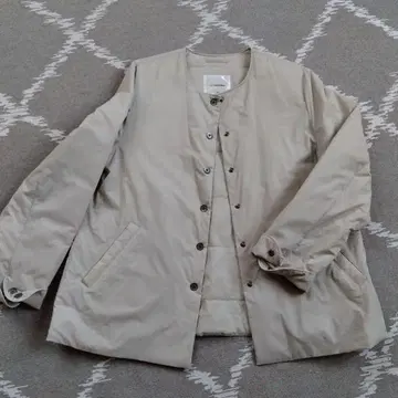 Golden Bear 라이트 베이지 노카라 자켓 M