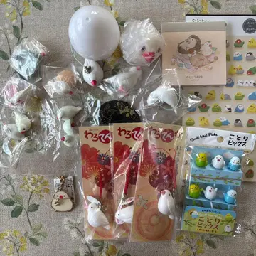 캡슐 토이 외 화이트 문조짱 세트