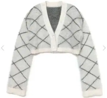 melt the lady fleeting check cardigan