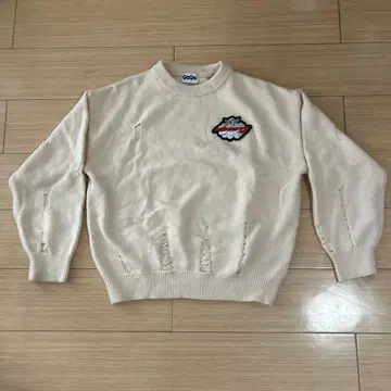 9090 데미지 가공 트레이닝복 크림색 사이즈 M