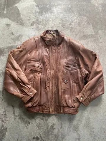 빈티지 브라운 가죽 자켓