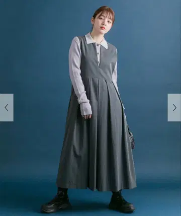 KBF 키넥 BIG 플리츠 오버롤 스커트