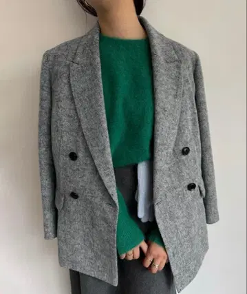 SLOBE IENA 라이트 샤기 헤링본 자켓