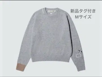 택 포함 새상품 유니클로 안야 힌드마치 콜라보 스웨터 M 사이즈 그레이