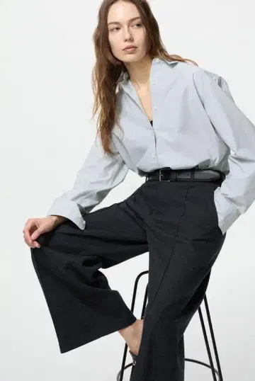 이번 시즌 유니클로 브러쉬드 저지 와이드 팬츠 XL