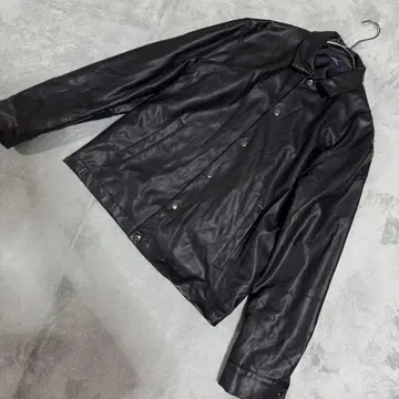 고품질 ITEMSURBANRESEARCH 합성 피혁 자켓 M 블랙 심플