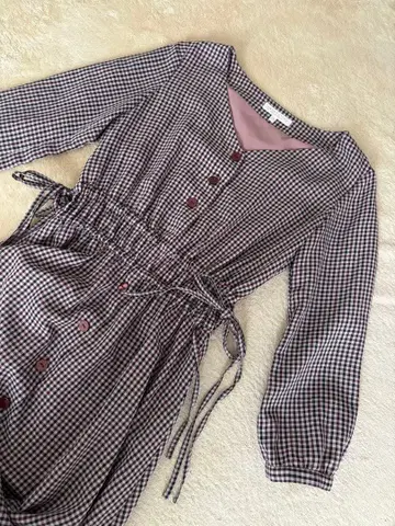 프로포션 바디 드레싱 체크 원피스