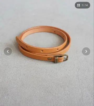 TIDEWAY 타이드웨이 얇은 벨트 천연 가죽