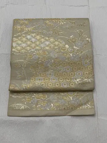 후쿠로 오비 | 금은 바탕에 길상 문양