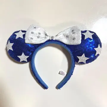 디즈니 머리띠 별 패턴 파랑 묶음 구매 환영