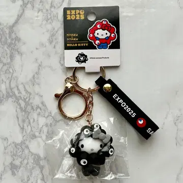 간사이 만박 회장 한정판 블랙 미야쿠미야쿠 변신 키링 키티