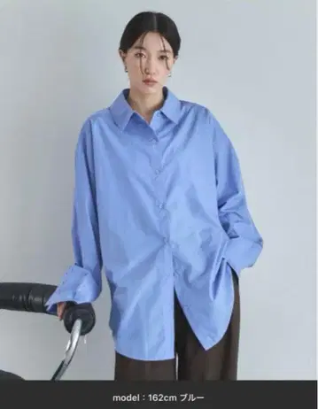 feepur 모듬 오버 셔츠 블루