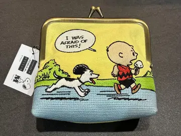 스누피 뮤지엄 스누피 접이식 자수 가마구치 파우치