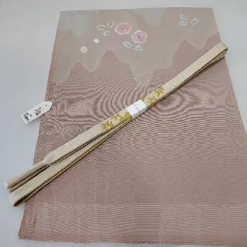 세련된 새상품 순수 실크 오비 허리띠 세트 재고 처분 상품 0286