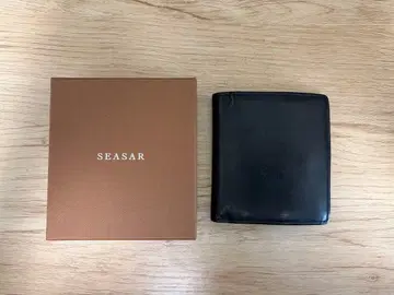 SEASAR Integral 이단 접이식 지갑 네로 푸에블로 가죽