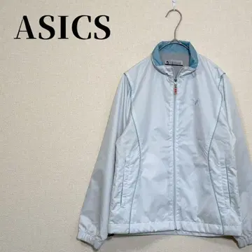 아식스 윈드 브레이커 나일론 자켓 긴팔 라이트 블루 사이즈 S