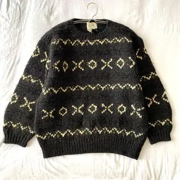 [크라프트만리] 90's 핸드메이드 니트 올 패턴 긴팔 모 96% F